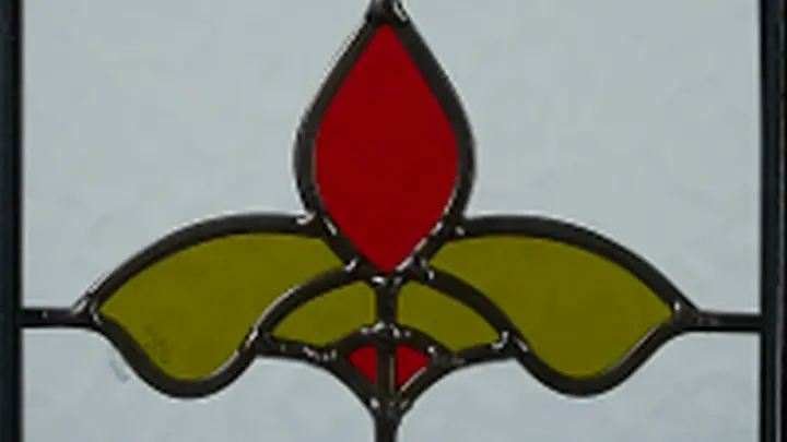 Posy Red door glass, Chichester Posy Red glass for a composite front door