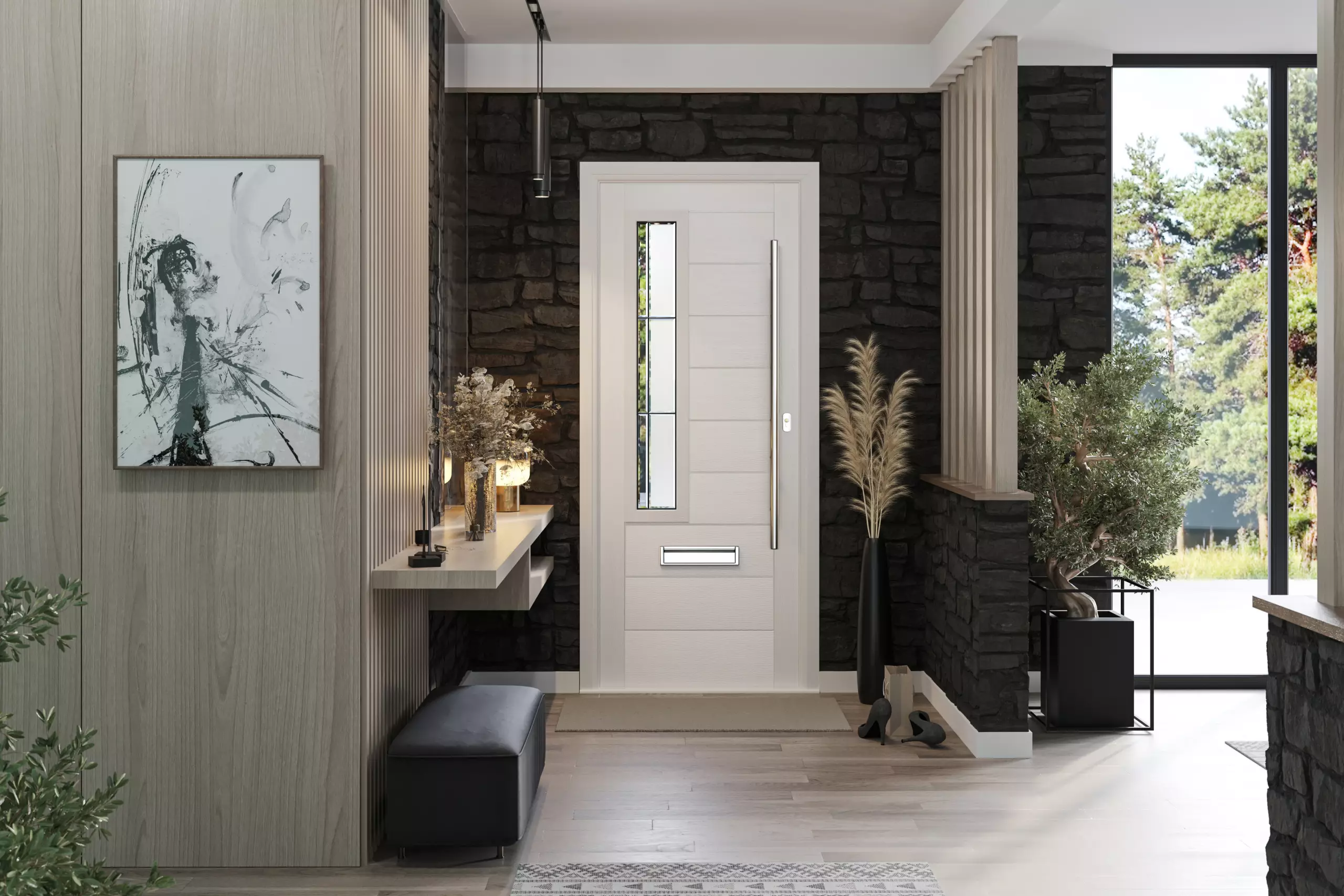 White composite front door, Chichester White Fittleworth composite front door